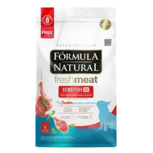 Ração Fórmula Natural Super Premium Fresh Meat Sensitive Cães Adultos Portes Mini e Pequeno Cordeiro, Mandioca e Aloe Vera 1Kg