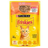 Friskies Sachê Para Gatos Adultos Sabor Salmão Ao Molho 85g